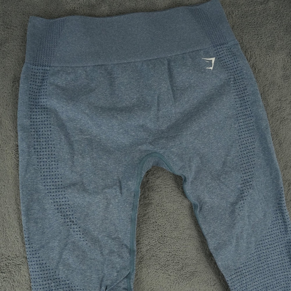 Gymshark Vital Seamless 2.0 Leggings Womens XL Blue Marl High Waisted Yoga Gym